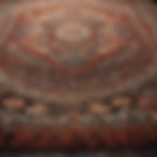Luxurious area rug with intricate patterns and textures