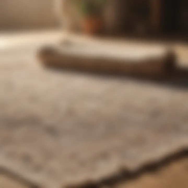 A cotton rug drying outdoors under sunlight