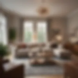 Elegant living room showcasing home staging techniques