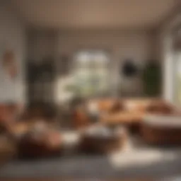 Cozy apartment living space in San Diego