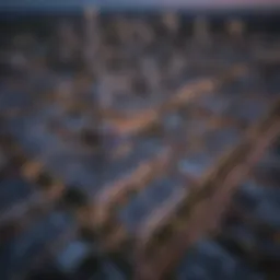 Aerial view of downtown Austin showcasing rental properties.