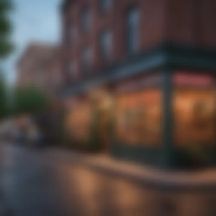 A vibrant street scene in downtown Denver showcasing local shops and cafes.