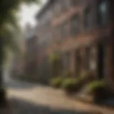 A picturesque view of Philadelphia's historic district showcasing colonial architecture and cobblestone streets.