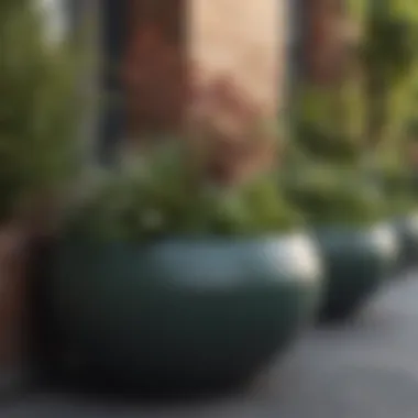 Different types of planters showcasing various materials and designs.