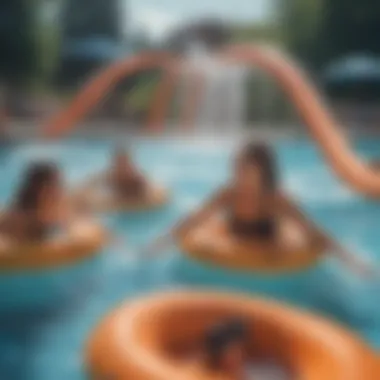 Group enjoying a day at the water park