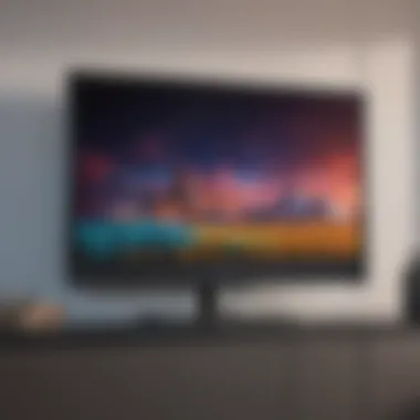 Pristine LCD TV Display After Cleaning Bright and clear LCD TV screen showcasing vibrant colors