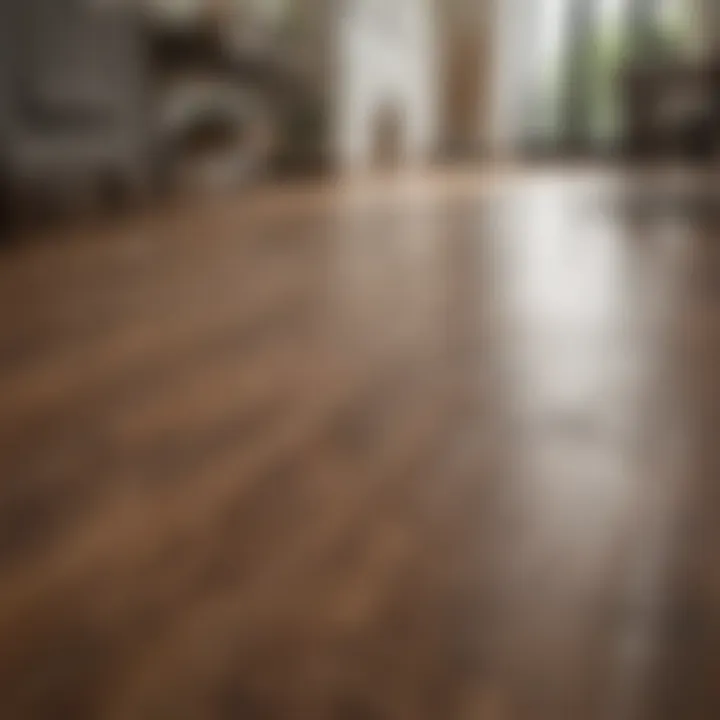 A pristine laminate floor reflecting natural light