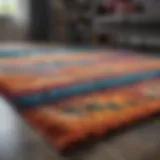 Vibrant polyester area rug