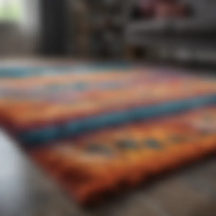 Vibrant polyester area rug