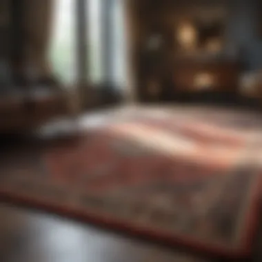 A beautifully cleaned rug laid out in a well-decorated space