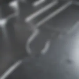 Clean stainless steel surface reflecting light