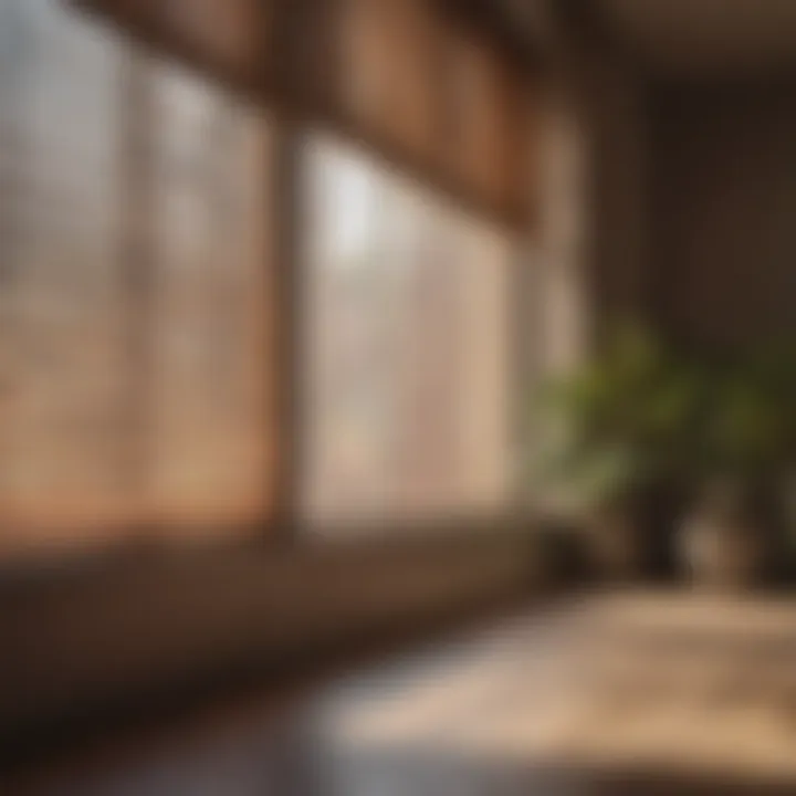 Demonstration of cleaning technique on blinds