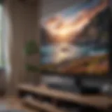 Close-up of a clean big screen TV with pristine clarity