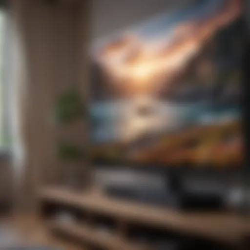 Close-up of a clean big screen TV with pristine clarity
