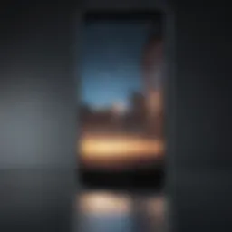 Close-up of a clean cell phone screen reflecting light