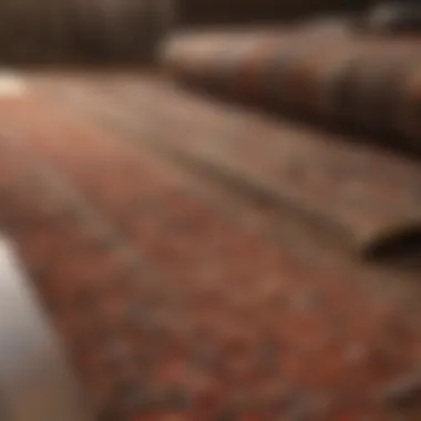 Before and after comparison of a cleaned rug