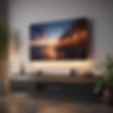 A pristine TV screen reflecting a clean environment