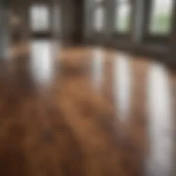 A pristine synthetic wood floor showcasing its glossy finish