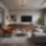 Modern off-campus apartment living room