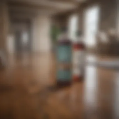 Eco-Friendly Cleaning Solutions An assortment of eco-friendly cleaning solutions for hardwood care