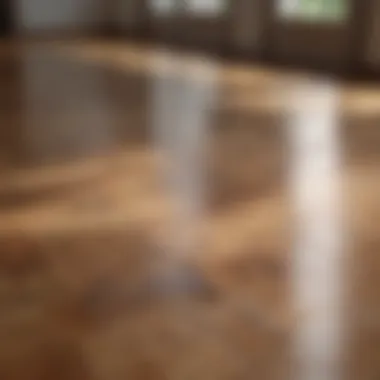 Gleaming Hardwood Floor A pristine hardwood floor glistening under natural light