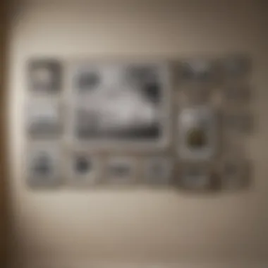 Artfully Arranged Pictures on Display A well-organized wall with art using hooks