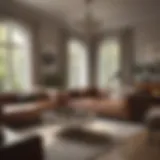 Stylish living room furniture arrangement