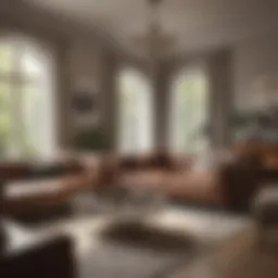 Stylish living room furniture arrangement
