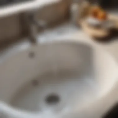 Clogged sink with water overflowing