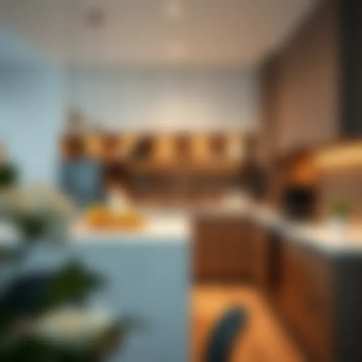 A Stylish Kitchen Featuring Modern Amenities Kitchen showcasing stylish condo amenities