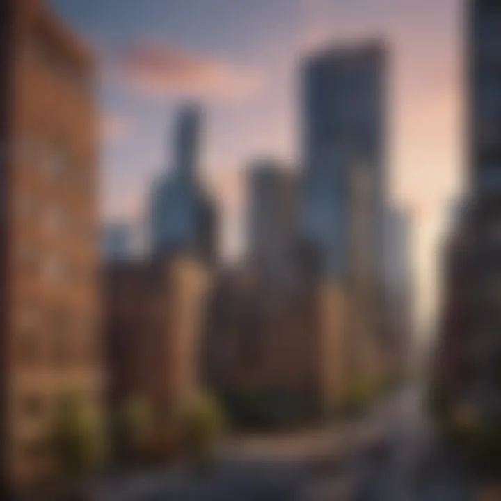 View of Printers Row skyline highlighting architectural diversity