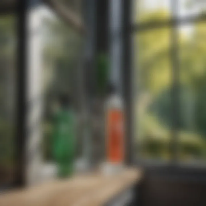 Eco-friendly cleaning tools and materials for window care