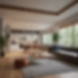 Conceptual diagram illustrating square footage calculation in a home