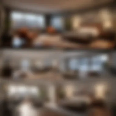 Understanding Room Layouts Illustration of different room layouts with square footage marked