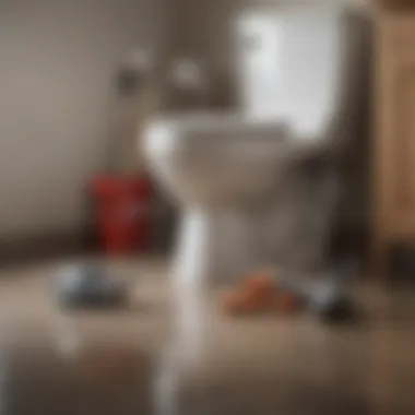 Various household items that can be used to clear toilet clogs