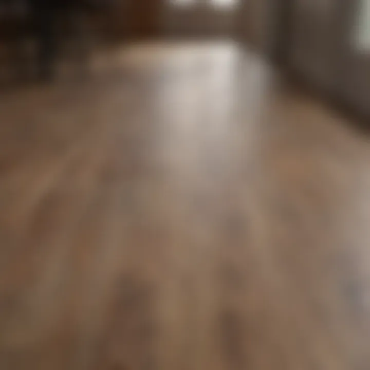 Before and after comparison of polished laminate floors