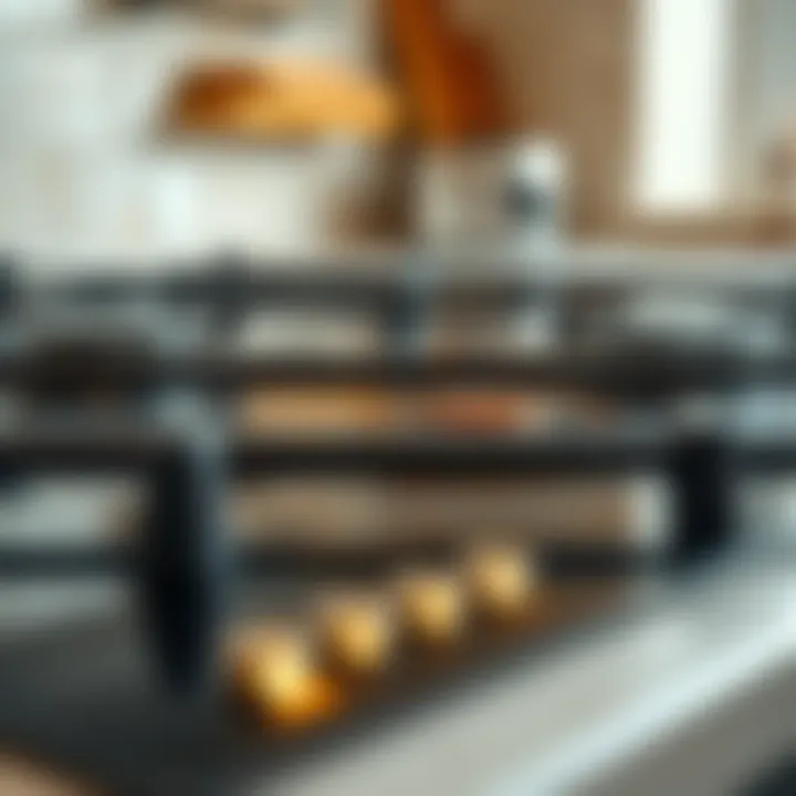 Close-up on a flat top stove with stubborn stains