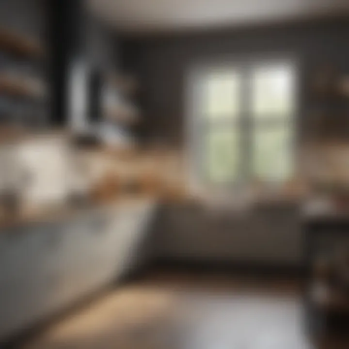 Well-organized kitchen with cleaning supplies