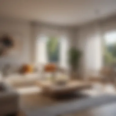 Spotless living room with natural light