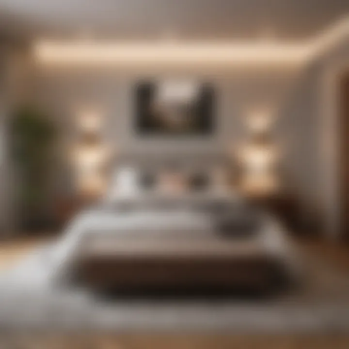 Stylish bedroom with personal decor