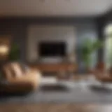 Stylish living room showcasing modern furniture and decor
