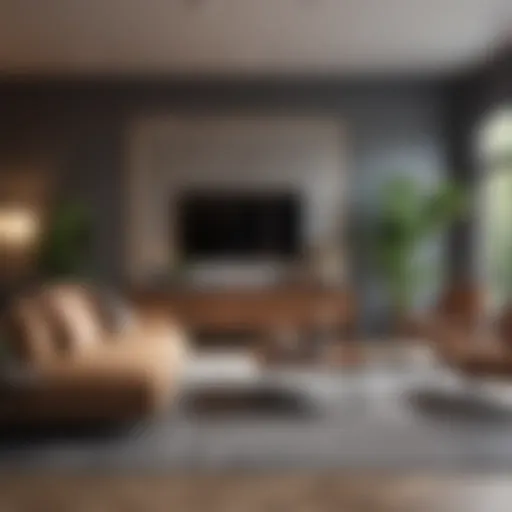 Stylish living room showcasing modern furniture and decor