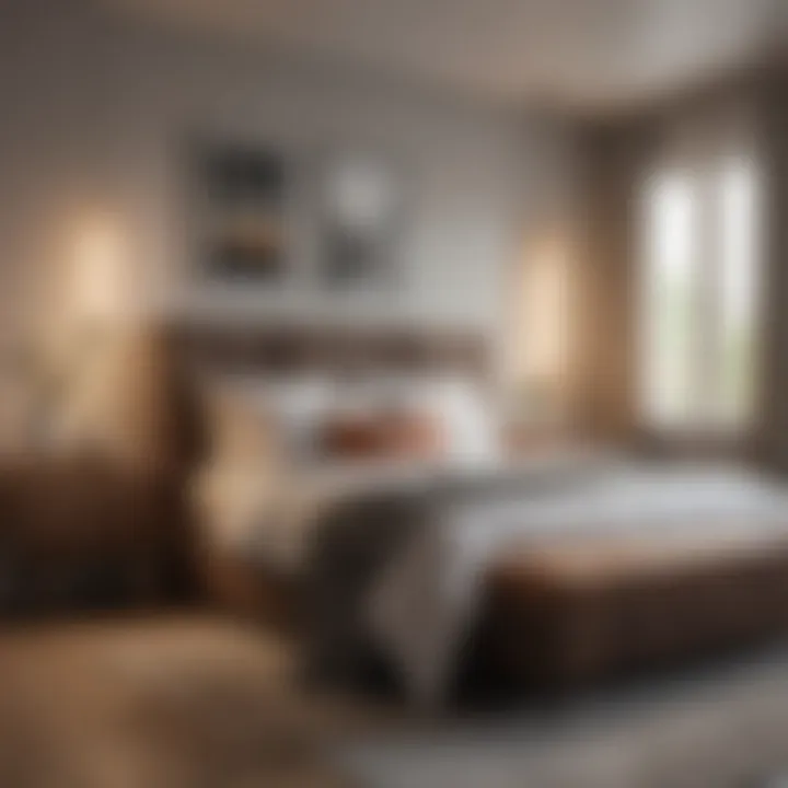 Cozy bedroom setup showcasing space optimization