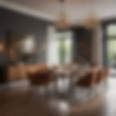 Chic Dining Experience Dining area with stylish and functional furniture