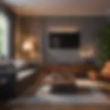 Stylish living room furniture arrangement in a compact space