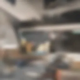 Stylish living room setup with modern furniture