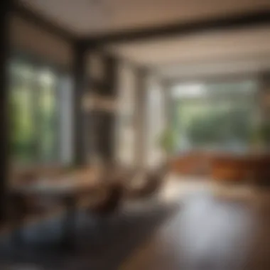 Interior design layout with measurements