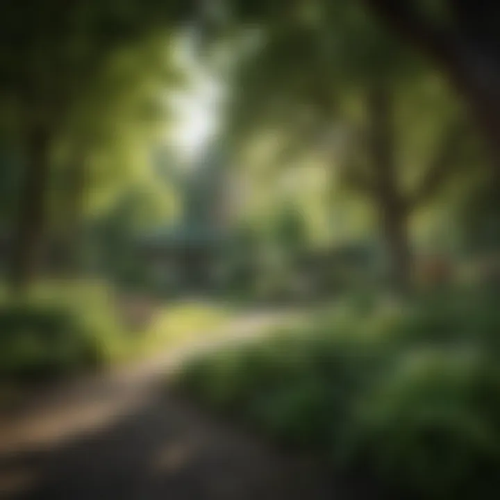 Lush green parks with residents enjoying outdoor activities