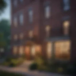 Stylish apartment exterior near George Washington University
