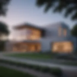 Stunning facade of a Preston Hollow residence showcasing modern architecture
